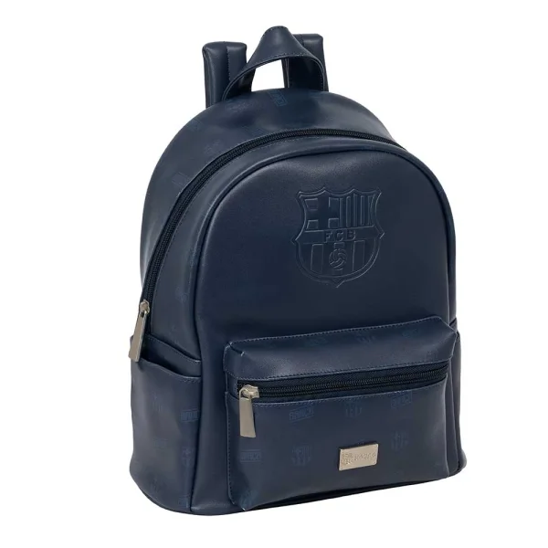 Safta F.C.Barcelona Mini Mochila - Bolsillo Frontal - Bolsillo Lateral - Interior Forrado - Hombreras Ajustables - Asa Superior Comoda - 9L - 240x120x280mm - Color Azul Marino