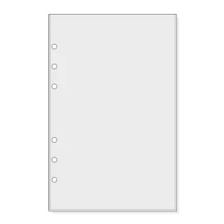 Finocam R565 Pack de 6 Fundas para Agendas Open - Transparentes - Formato 500 - 120x2x182mm - PVC - Color Gris Claro