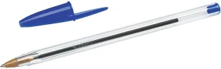 Bic Cristal Original Boligrafo de Bola - Punta Redonda de 1.0mm - Trazo 0.4mm - Tinta con Base de Aceite - Color Azul · Pack de 50 uds.