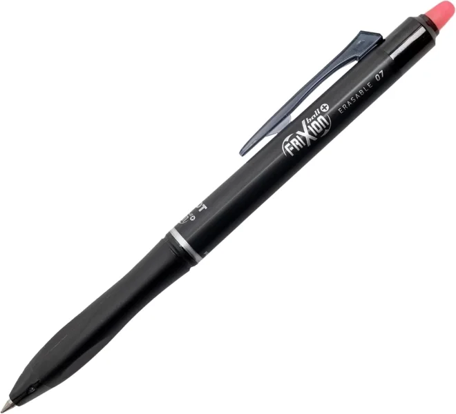 Pilot Frixion Ball Plus Boligrafo Borrable - Punta de 0.7mm y Trazo de 0.35mm - Recargables - 80% de Plastico Reclclado - Color Rojo · Pack de 10 uds.