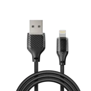 XO Cable USB-A Macho a Lightning - Carga y Transmision de Datos Alta Velocidad - 6A - 1m - Color Negro