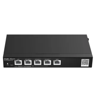 Ruijie RG-EG305GH-P-E Router de Sobremesa - 5 Puertos - 4x PoE+ 60W - Velocidad hasta 1.5Gbps - Capacidad hasta 300 Usuarios - Gestion en la Nube - Color Negro