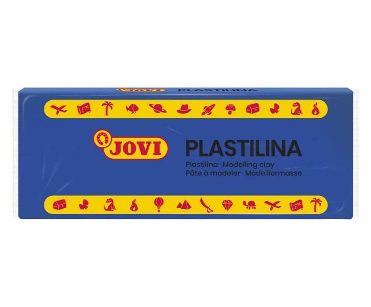Jovi Caja de 15 Pastillas de Plastilina 150gr - Mezclables - No Se Seca - Facil de Moldear - Color Azul Oscuro