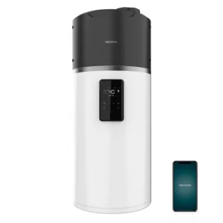 Cecotec AeroThermal 100 Water Connected Termo con Aerotermia de 100L - Pantalla Tactil - Temperatura Regulable - Control por App - Color Blanco