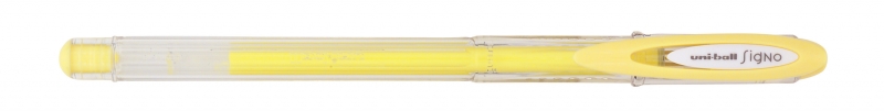 Uni-ball Signo Angelic UM-120AC Boligrafo de Tinta Gel - Punta de Bola 0.7mm - Tinta Resistente al Agua y Luz - Escribe en Papel Negro y Blanco - Color Amarillo · Pack de 12 uds.