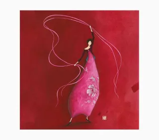 Pictura Gaëlle Boissonnard Tarjeta Doble - Acabado en Barniz de Relieve UV Grueso - Laminado Mate de Tacto Suave - 16x16cm - Papel con Certificacion FSC