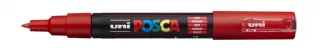 Posca PC-1M Marcador de Pintura - Punta Conica 0.7mm - Tinta Base al Agua - No Permanente - Resistente a la Luz - Inodoro - Ideal para Carteleria y Decoracion - Color Rojo · Pack de 6 uds.