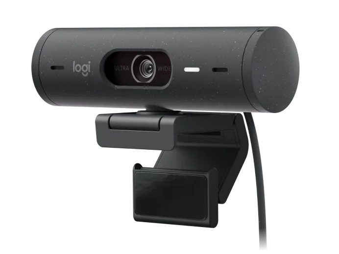 Logitech Brio 505 Webcam - 1080P - Zom Digital 4X - Enfoque Automatico - Microfono Estero - Negro