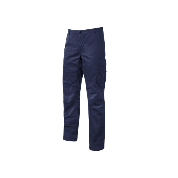 Upower Baltic Pantalon de Trabajo Algodon Elastico - Talla 2XL - Efecto Desgastado, Bolsillos Multifuncionales, Cierre Resistente, Refuerzo en Rodillas, Ajuste Slim Fit, Proteccion DPI1 - Co