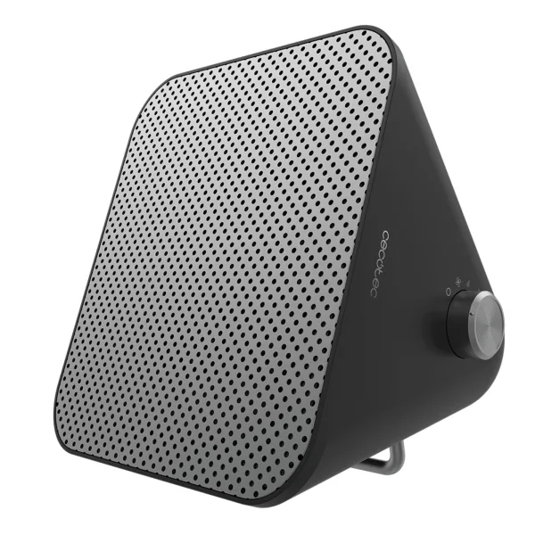 Cecotec ReadyWarm 1500 Max Ceramic Design Calefactor Ceramico de Sobremesa - 1500W - Calienta hasta 15m2 - Termostato Ajustable - Funcionamiento Silencioso - Sistema de Seguridad Triple - Color Negro