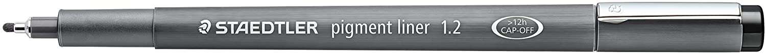 Staedtler Pigment Liner 308 Rotulador Calibrado - Trazo 1mm - Secado Rapido - Color Negro · Pack de 10 uds.
