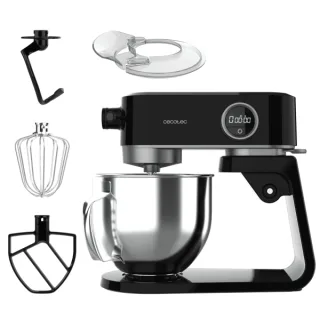 Cecotec Twist and Fusion 4000 Luxury Batidora Amasadora - 800W - Movimiento Planetario - Bol de Acero Inoxidable de 5.2L - 8 Velocidades - Multifuncion - Aluminio Fundido - Accesorios - Colo