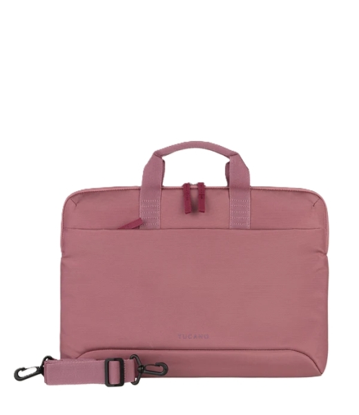 Tucano Smilza Maletin Portatil 15,6" - Tamaño Slim - Sistema Anti-Choques - Mango Doble - Color Rosa