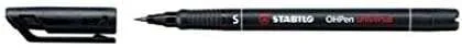 Stabilo OHPen Rotulador Permanente - Punta Superfina - Trazo de 0.4mm - Agarre Antideslizante - Tapon Ventilado - Color Negro · Pack de 10 uds.