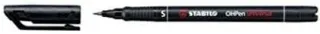 Stabilo OHPen Rotulador Permanente - Punta Superfina - Trazo de 0.4mm - Agarre Antideslizante - Tapon Ventilado - Color Negro · Pack de 10 uds.