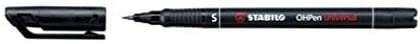 Stabilo OHPen Rotulador Permanente - Punta Superfina - Trazo de 0.4mm - Agarre Antideslizante - Tapon Ventilado - Color Negro · Pack de 10 uds.
