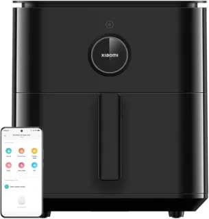 Xiaomi Smart Air Fryer 6.5L Freidora de Aire 1800 W - Conveccion 360 Grados - Funcion Desengrase - Control Inteligente Mi Home - Color Negro