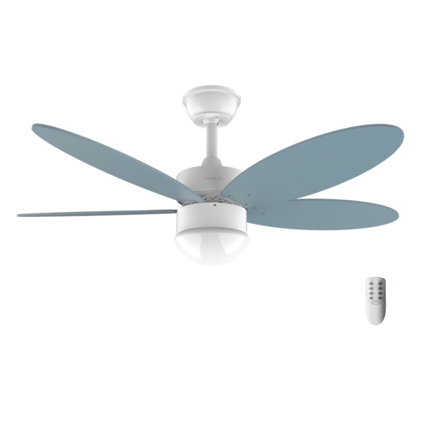 Cecotec EnergySilence Aero 4260 Sky Ventilador de Techo con 5 Aspas y Luz LED Integrada - 40W - Aspas Reversibles - Mando a Distancia - Temporizador - Diametro de 42" - Modo Invierno - Color Azul
