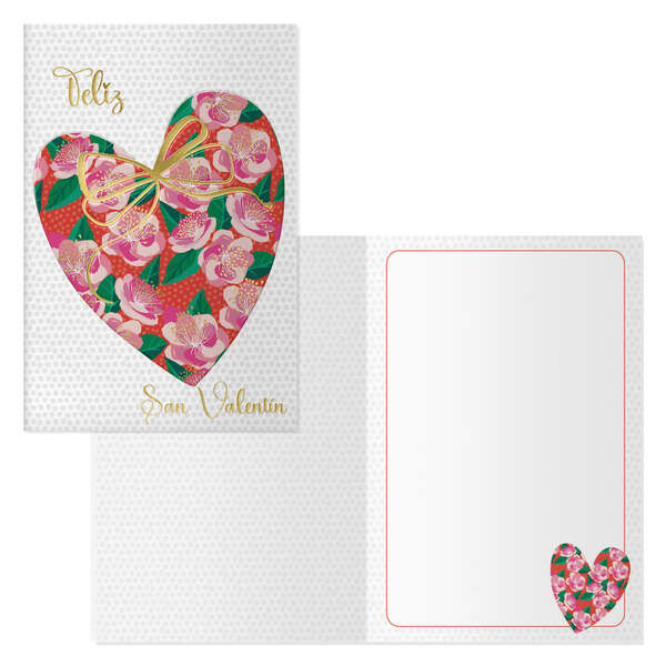 Dohe Pack de 6 Tarjetas de Felicitacion de San Valentin - 11.5x17cm - Impresas a Todo Color - Estampaciones con Pelicula de Color - Estampacion en Seco - Papel Offset Blanco de 300gr - Inclu