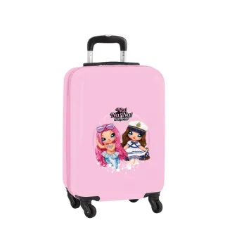 Safta Nanana Sparkles Maleta Trolley de Cabina 20” - Cierre con Candado - Bolsillo de Red - Panel con Cremallera - Cintas con PVC - Ruedas 360º - 40.1 L - 345x200x550mm - Color Rosa