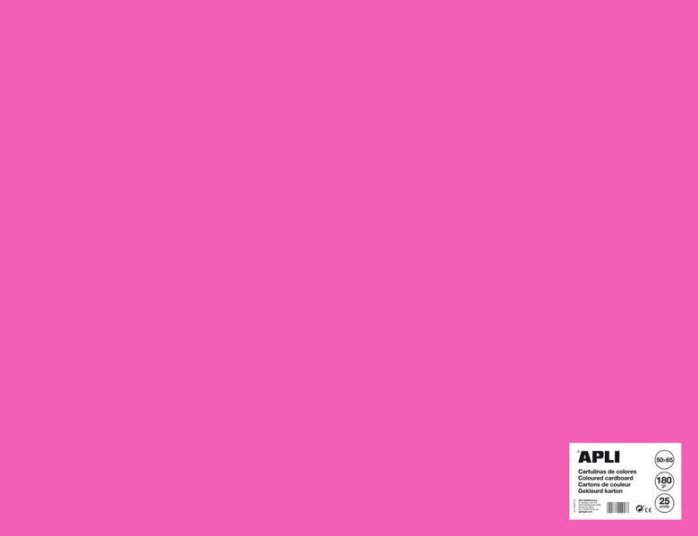 Apli Cartulina Fucsia 50 x 65cm 170g 25 Hojas
