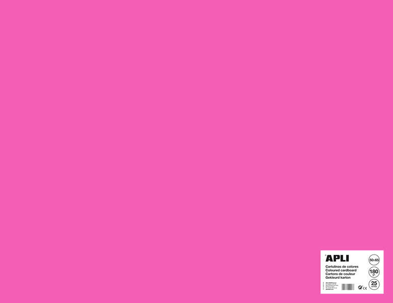 Apli Cartulina Fucsia 50 x 65cm 170g 25 Hojas