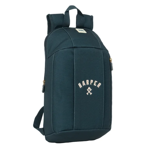 Safta Harper and Neyer Mini Mochila - Hombreras Acolchadas - Espalda Ergonomica - Asa Superior - Uso Diario - 8.5L - 220x100x390mm - Color Azul Marino