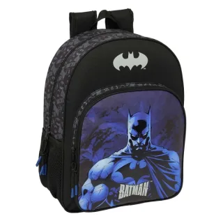 Safta Batman Mochila Adaptable a Carro - Portabotellas - Doble Tirador en Cremallera - Hombreras Ergonomicas Acolchadas - Bolsillo Frontal - Asa de Mano Superior - 19L - 330x140x420mm - Colo