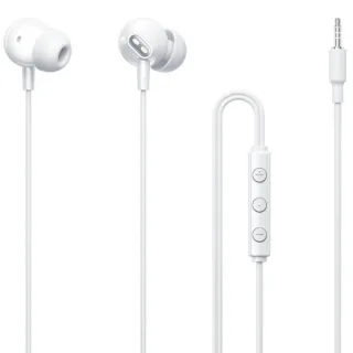 Vention Echo Lite Auriculares Intraurales con Cable de 1.2m - Jack 3.5mm - Microfono Integrado - Altavoz de 12mm - Color Blanco