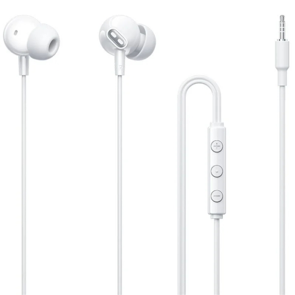 Vention Echo Lite Auriculares Intraurales con Cable de 1.2m - Jack 3.5mm - Microfono Integrado - Altavoz de 12mm - Color Blanco