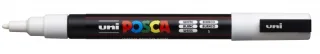 Posca PC-3M Marcador de Pintura - Punta de Poliester Conica 0.9-1.3mm - Tinta Base al Agua - Resistente a la Luz - Color Blanco · Pack de 6 uds.