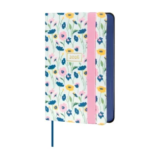 Finocam Flexi Joy Agenda - Anual 2026 - Tapa Blanda - Formato F2 - 85x23x130mm - 1 Dia por Pagina - Tematica de Flores