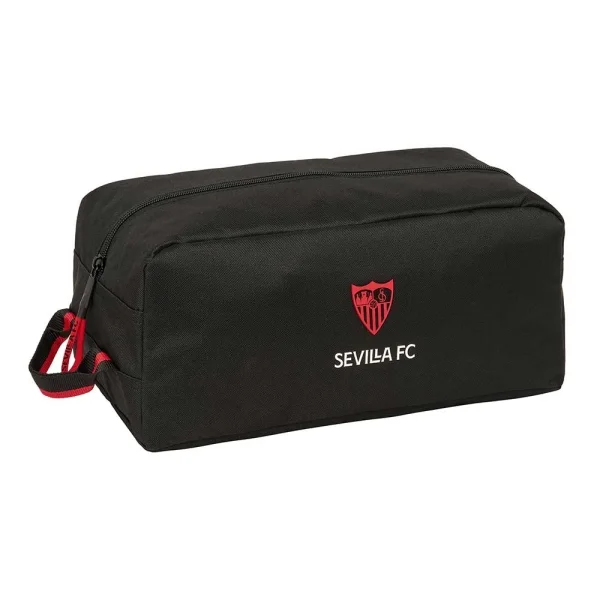 Safta Sevilla FC Zapatillero - Capacidad 9L - Asa de Mano Lateral - 34x15x18cm - Color Negro
