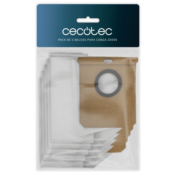 Cecotec Pack de 5 Bolsas para Conga 20090 - Color Blanco