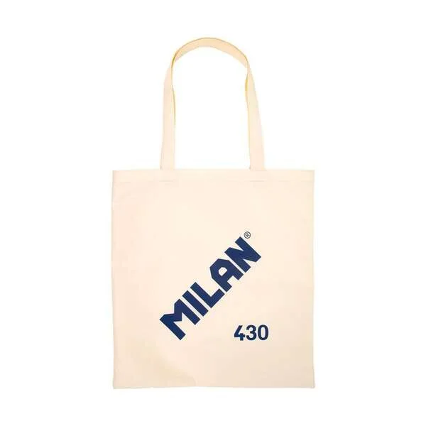 Milan Coleccion 430 Tote Bag Bolsa de Tela - Tamaño 50x38x41cm - Asa Larga 27cm - Tejido 'ripstop' - Color Beige