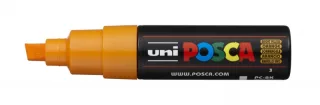 Posca PC-8K Marcador de Pintura Base al Agua - Punta Biselada Acrilica 8mm - Linea Gruesa - Resistente a la Luz - No Permanente - Color Naranja Medio · Pack de 6 uds.