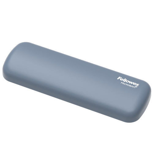 Fellowes Breyta Reposamuñecas para Raton - Proteccion Antibacteriana Microban - Revestimiento Antipolvo - Tacto Suave - Soporte Ergonomico - Alivio del Dolor - 18x6x1.75cm - Color Azul