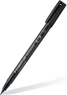 Staedtler Lumocolor Permanent 313 Rotulador Permanente de Punta Fina - Trazo 0.4mm - Secado Rapido - Color Negro · Pack de 10 uds.