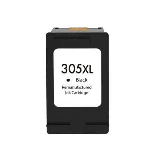 Remanufacturado HP 305XL Negro Cartucho de Tinta - Muestra Nivel de Tinta - Reemplaza 3YM62AE/3YM61AE