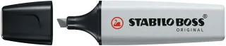 Stabilo Boss 70 Pastel Marcador Fluorescente - Trazo entre 2 y 5mm - Recargable - Tinta con Base de Agua - Color Gris Polvoriento · Pack de 10 uds.