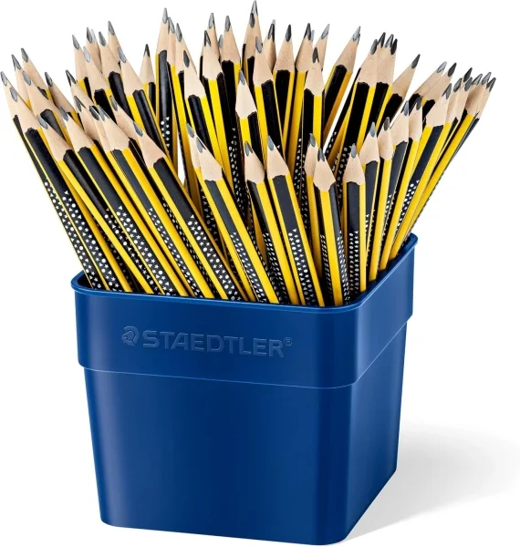 Staedtler Noris 183 Cubo Expositor de 72 Lapices de Grafito - Mina HB - Resistencia a la Rotura