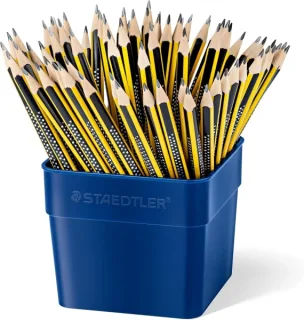 Staedtler Noris 183 Cubo Expositor de 72 Lapices de Grafito - Mina HB - Resistencia a la Rotura