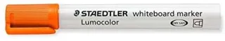 Staedtler Lumocolor 351 Rotulador para Pizarra Blanca - Punta Redonda - Trazo 2mm - Capuchon con Clip - Color Naranja · Pack de 10 uds.