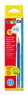 Carioca Lapiz de Grafito HB - Facil de Borrar y Sacar Punta - Cuerpo Triangular Agradable al Tacto - Mina Resistente a las Caidas · Pack de 12 uds.