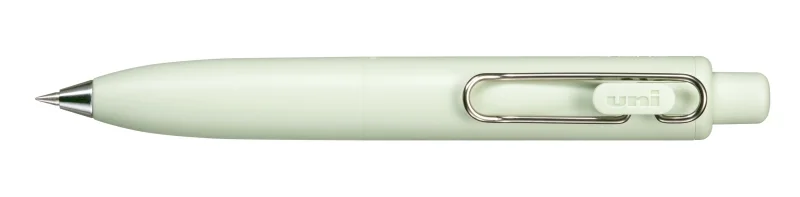 Uni-ball One P Boligrafo Retractil con Punta Fina 0.5mm - Agarre Suave y Comodo - Tinta Color Negro - Cuerpo de Color Verde Fresh · Pack de 5 uds.