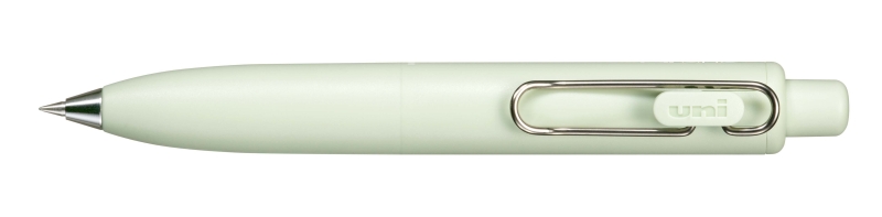 Uni-ball One P Boligrafo Retractil con Punta Fina 0.5mm - Agarre Suave y Comodo - Tinta Color Negro - Cuerpo de Color Verde Fresh · Pack de 5 uds.