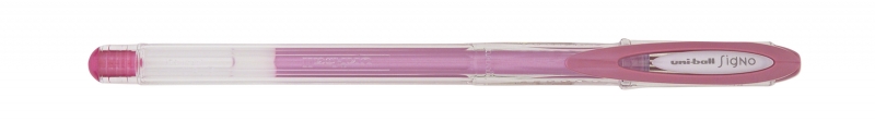 Uni-ball Signo Noble Metal UM-120NM Boligrafo de Tinta Gel - Punta de Bola 0.8mm - Tinta Resistente al Agua y Luz - Escribe en Papel Negro y Blanco - Color Rosa · Pack de 12 uds.