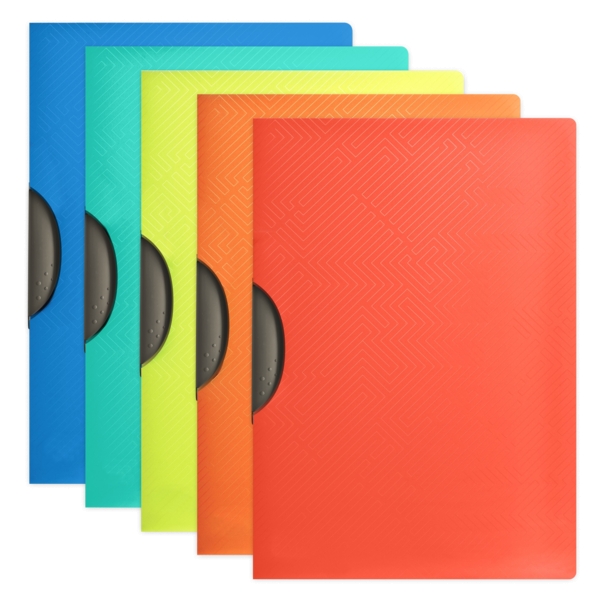Oxford Clip Urban Dossier de Plastico Rigido Translucido A4 con Clip - Capacidad para 30 Hojas - Resistente y Duradero - Colores Surtidos · Pack de 10 uds.