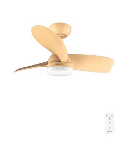 Cecotec EnergySilence Aero 3050 Orange Ventilador de Techo con 3 Aspas y Luz Integrada - 35W - Diametro de 36" - LED de 22W - Temporizador - 6 Velocidades - Modo Invierno - Color Naranja