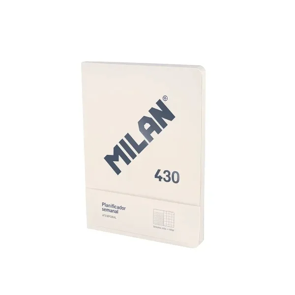 Milan 430 Since 1918 Planificador Semanal y Mensual Formato Libreta Encolada - Papel de 95gr/m² - Color Beige